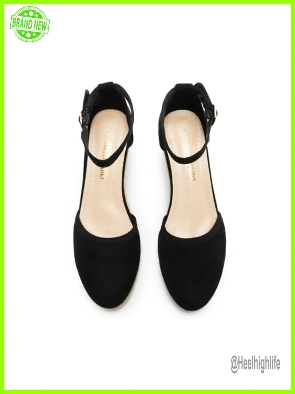 Espadrilles Platform Wedge Sandals with Ankle Strap Faux Suede Closed Toe